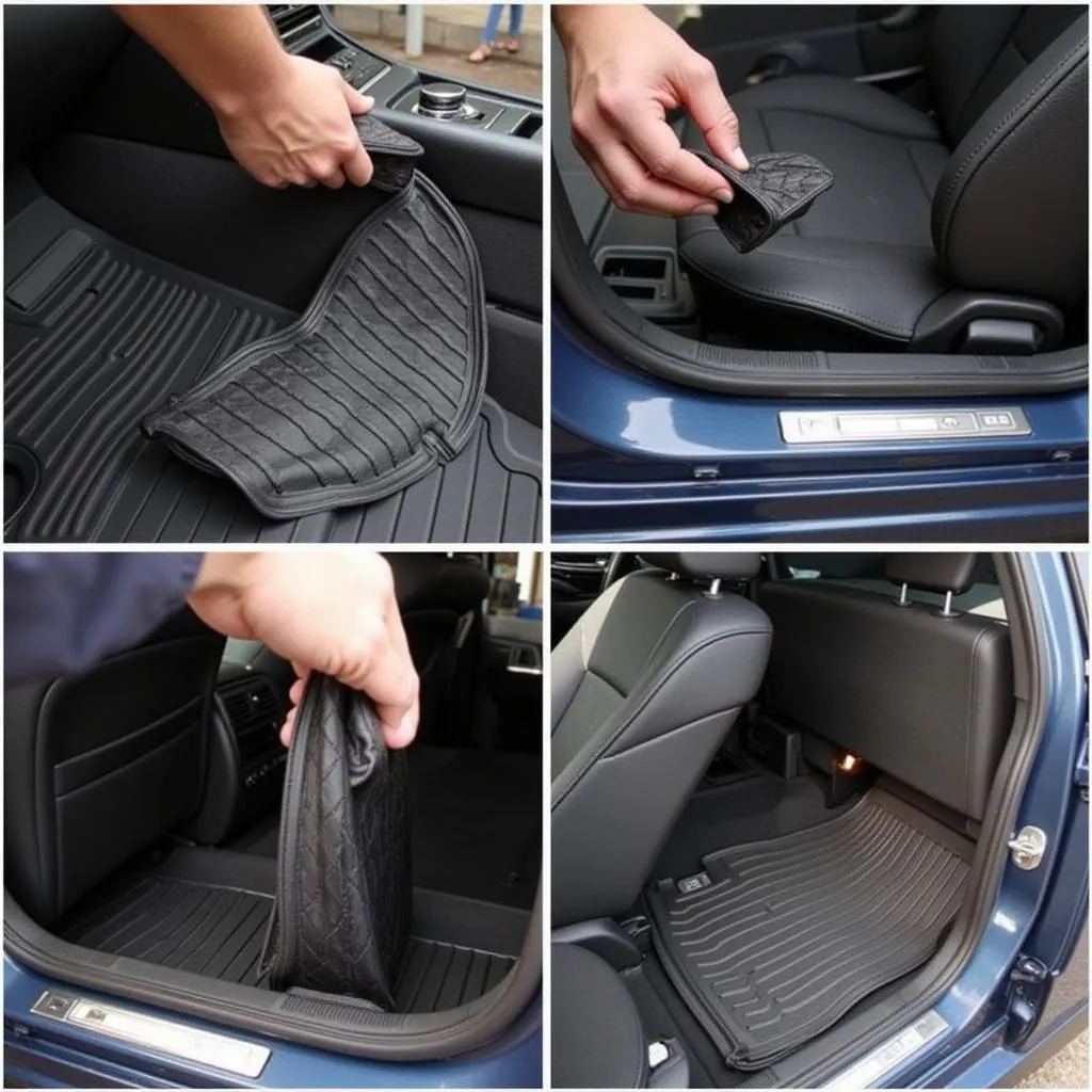 Installing Car Mats in BMW 5 Series