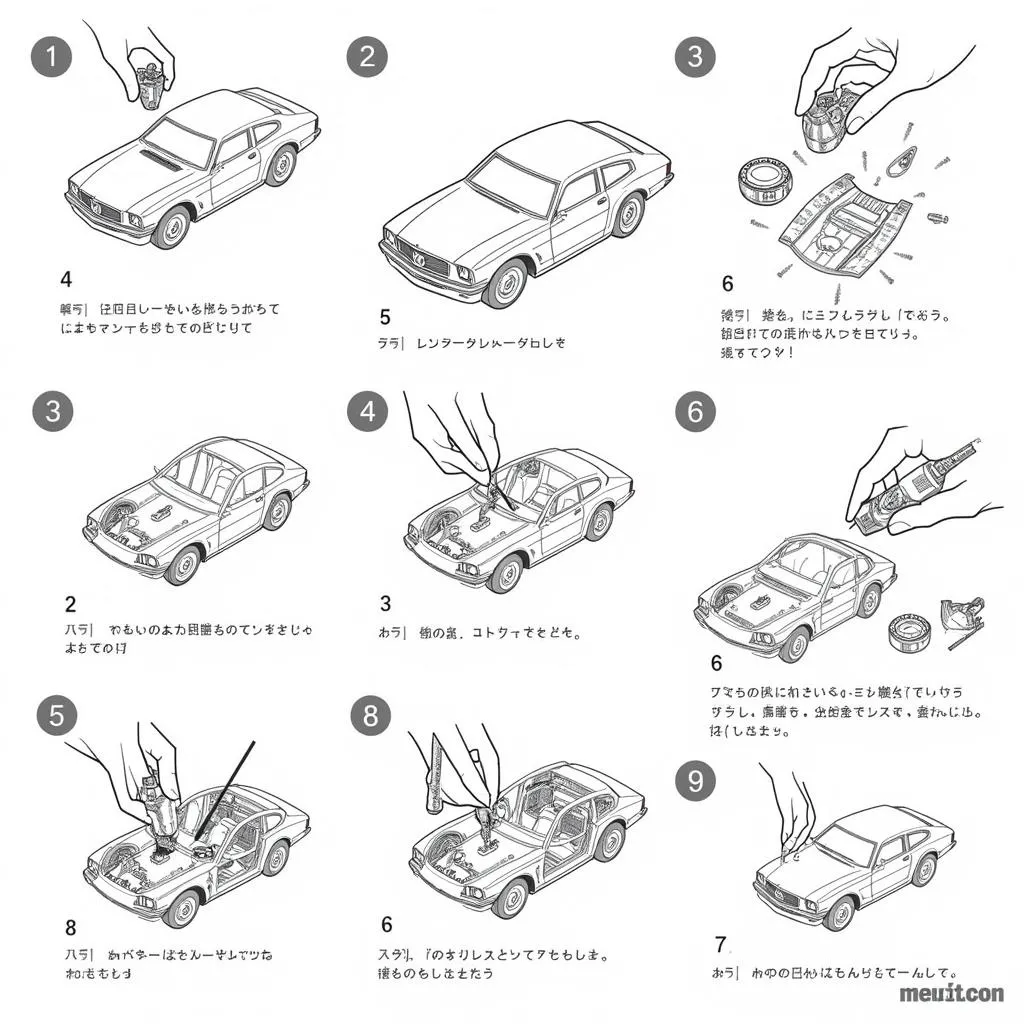 Steps for Assembling a Plastic Car Model Kit