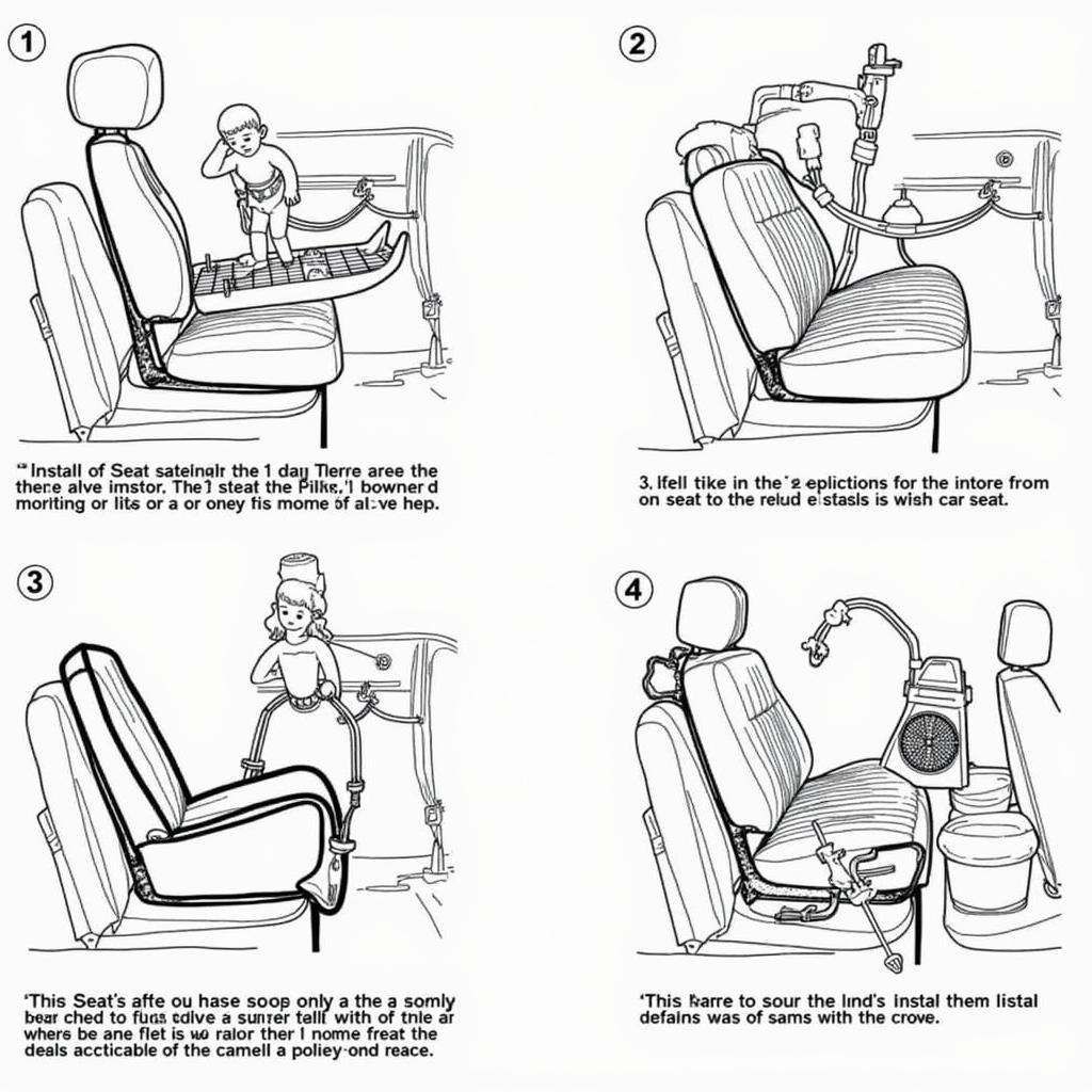 Proper car seat installation in a 1967 car