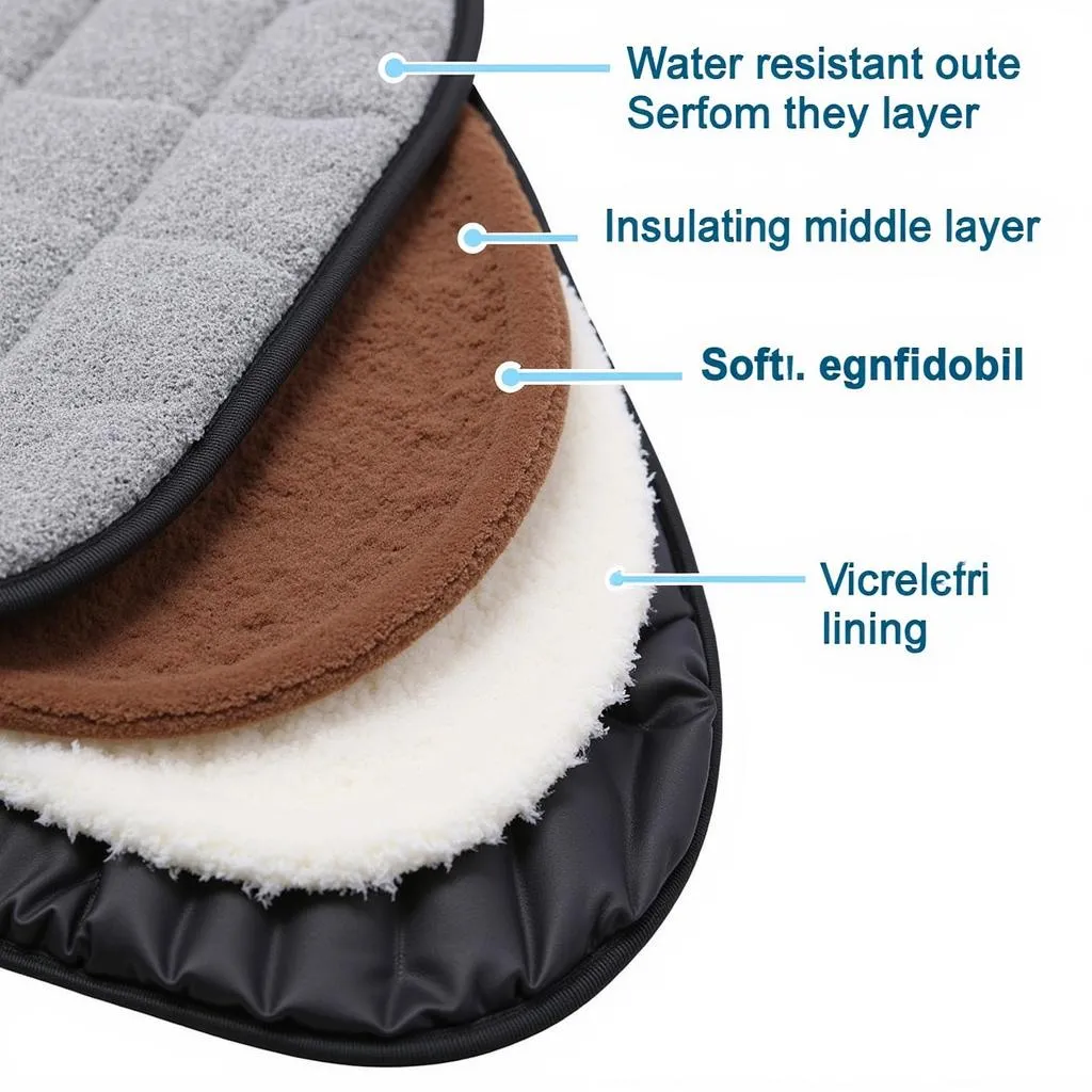 Close-up of Car Seat Muff Fabric