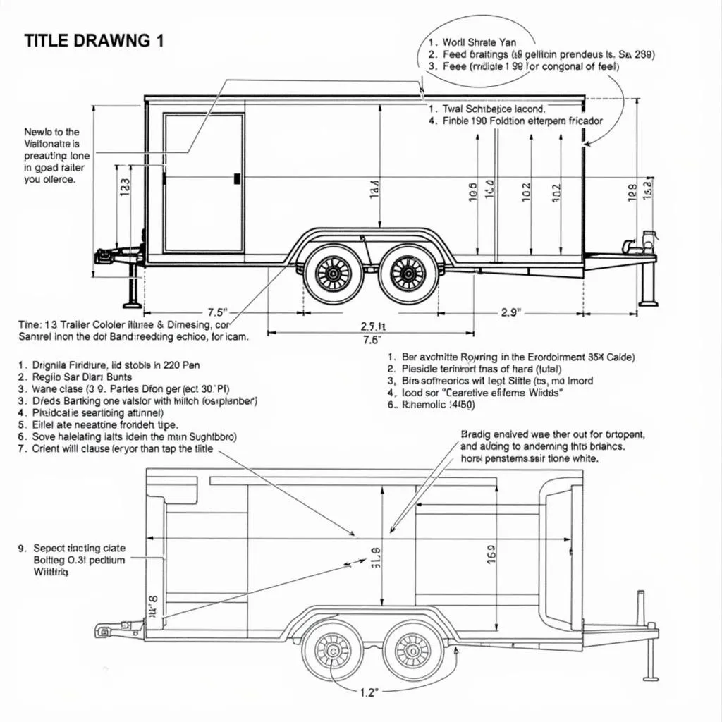 Key Elements of a Car Trailer Drawing