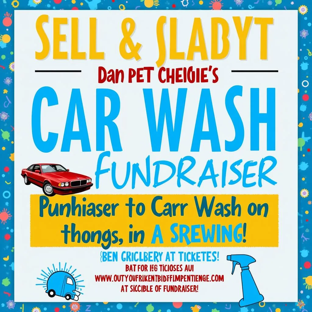 Social media graphic promoting a car wash fundraiser