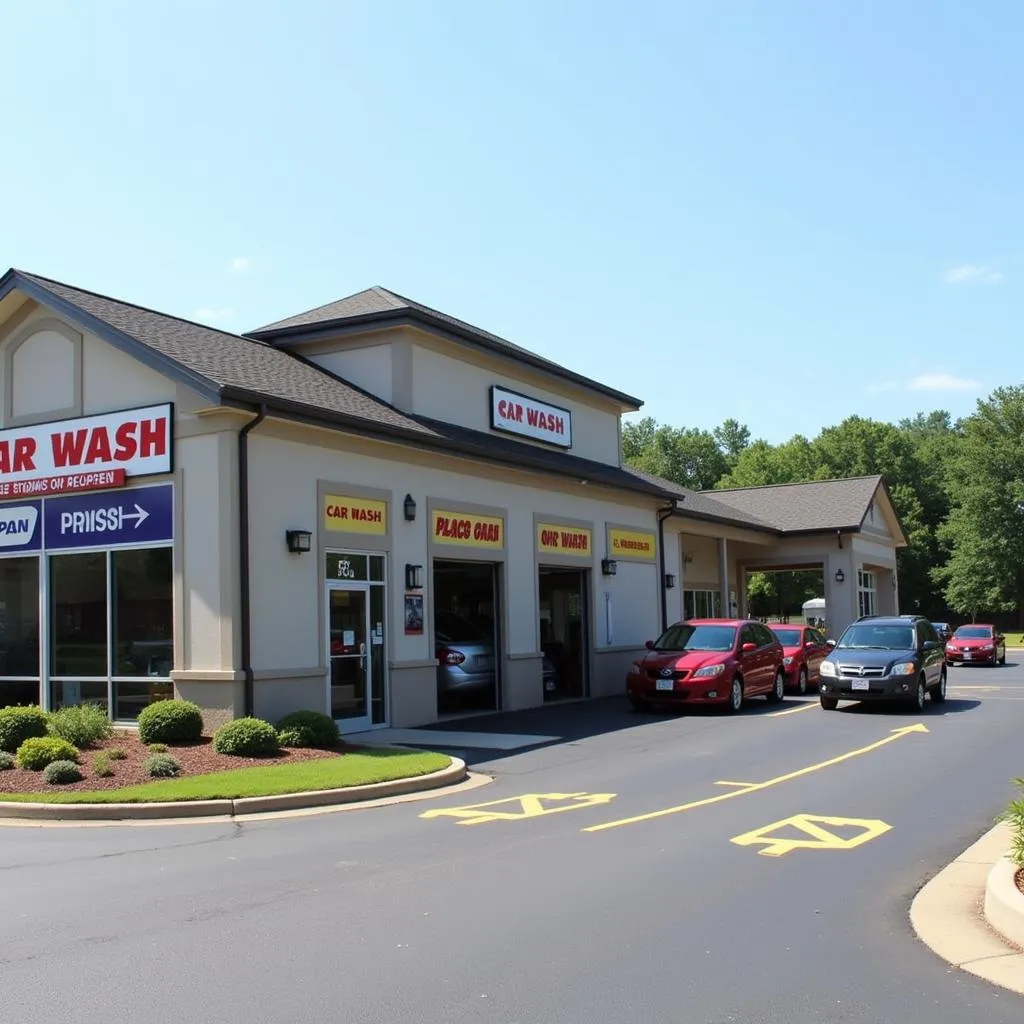 Modern car wash exterior in Norcross