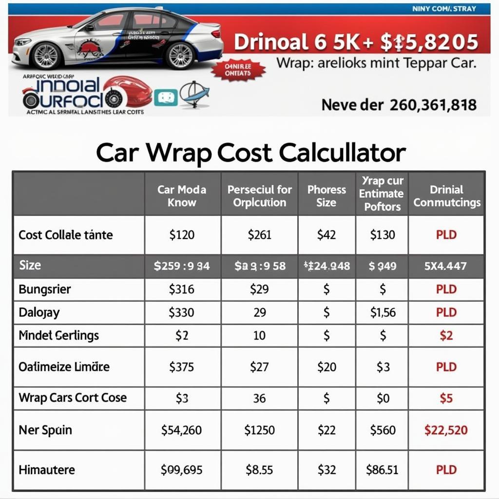 Car Wrap Cost Calculator