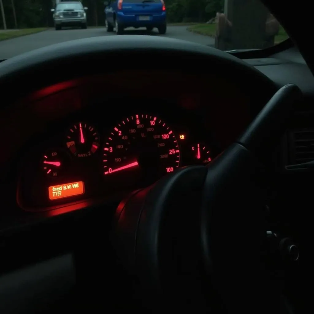 2002 Impala Dashboard with Illuminated Check Engine Light