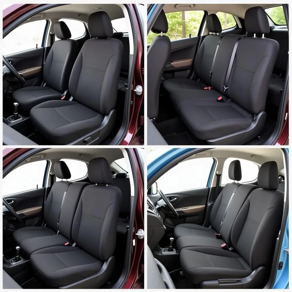 Different types of Chevy Spark car seat covers.