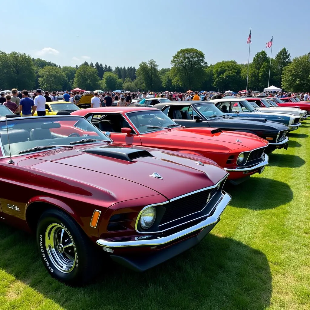 Classic American Muscle Cars on Display