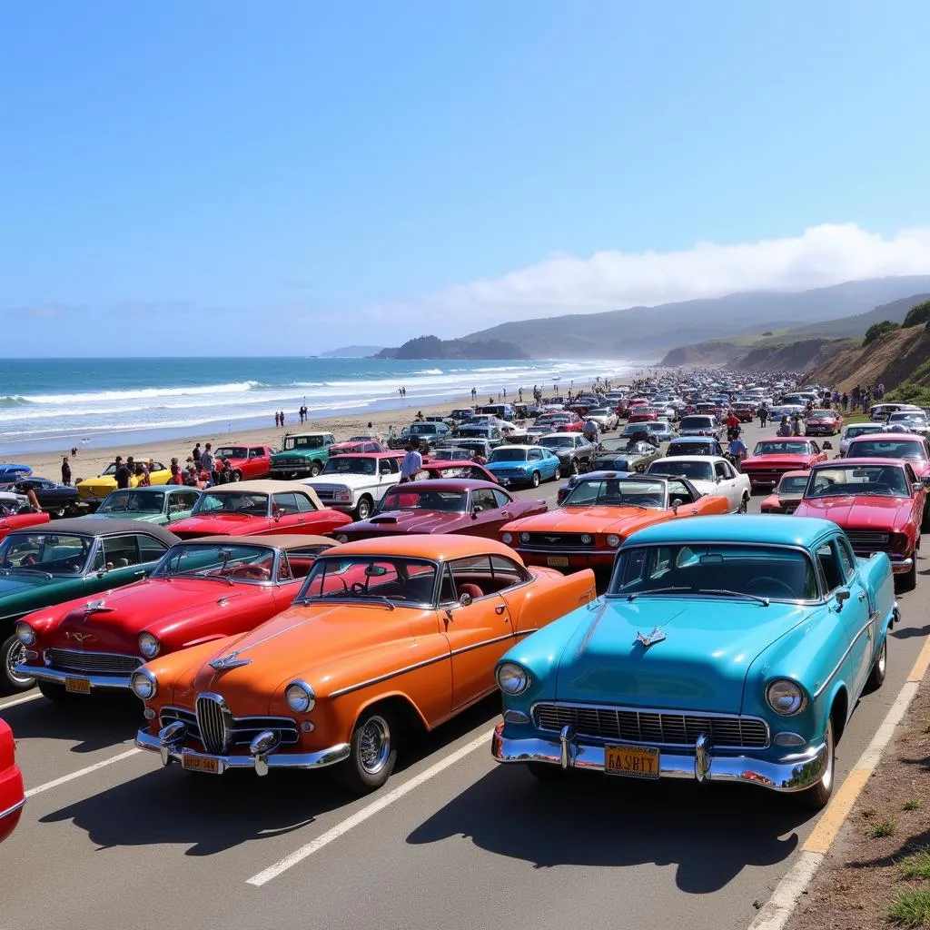 Classic Cars on Display at Pismo Beach