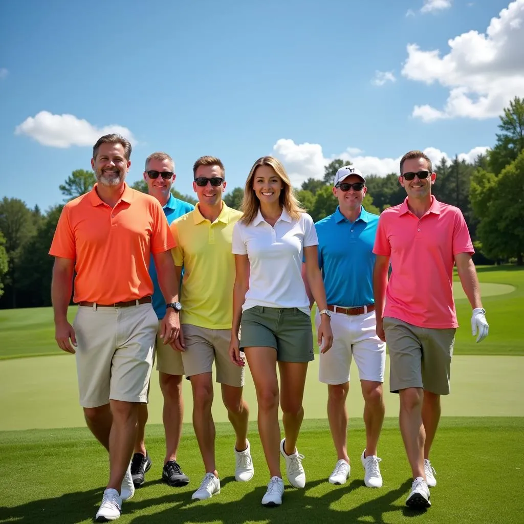 Golfers Wearing Breathable Polos