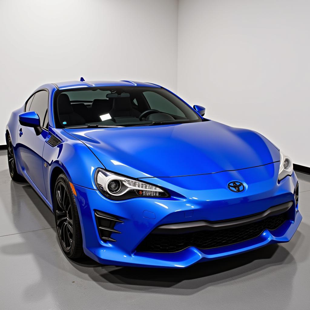 Modern Cobalt Blue Sports Car