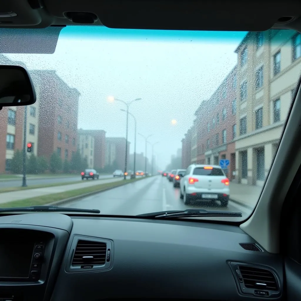 Condensation on Car Windshield