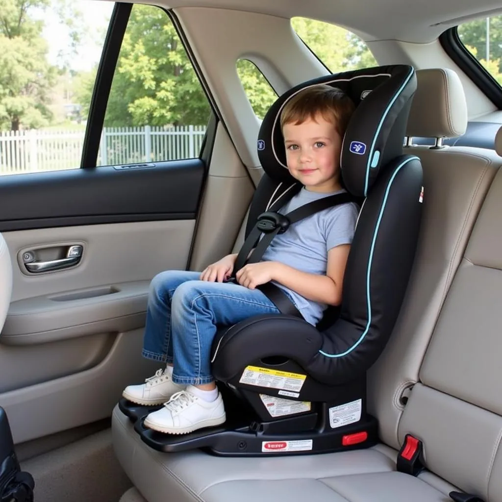 Cosco Easy Elite Car Seat Installed Rear-Facing