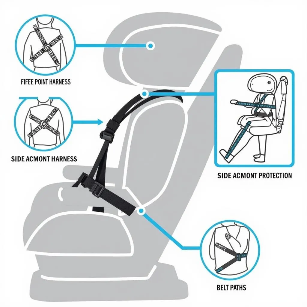 Cosco Easy Elite Car Seat Highlighted Safety Features