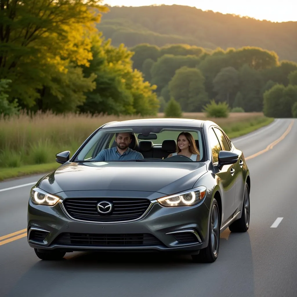 Couple Test Driving Car in Franklin Indiana