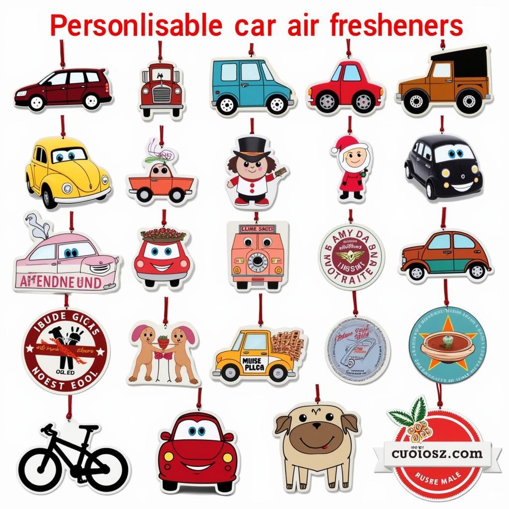 Collection of Customizable Car Air Fresheners