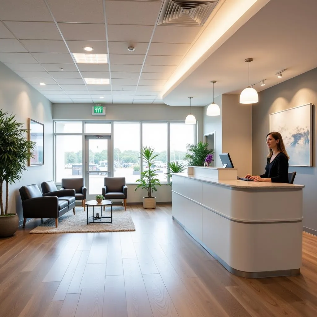 Modern dental office reception area