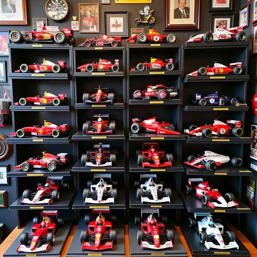 Collection of different F1 car models