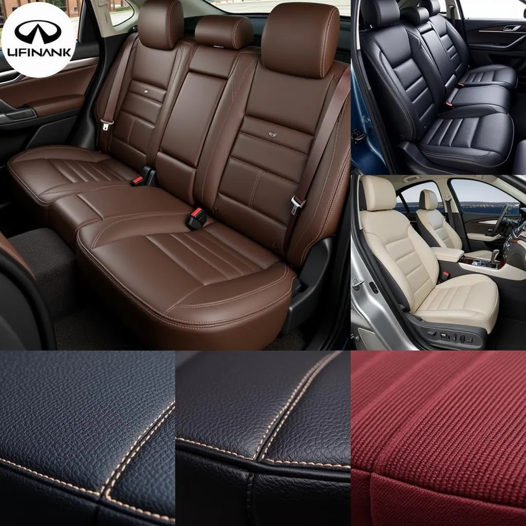 Leather and Cloth Infiniti Q50 seat covers