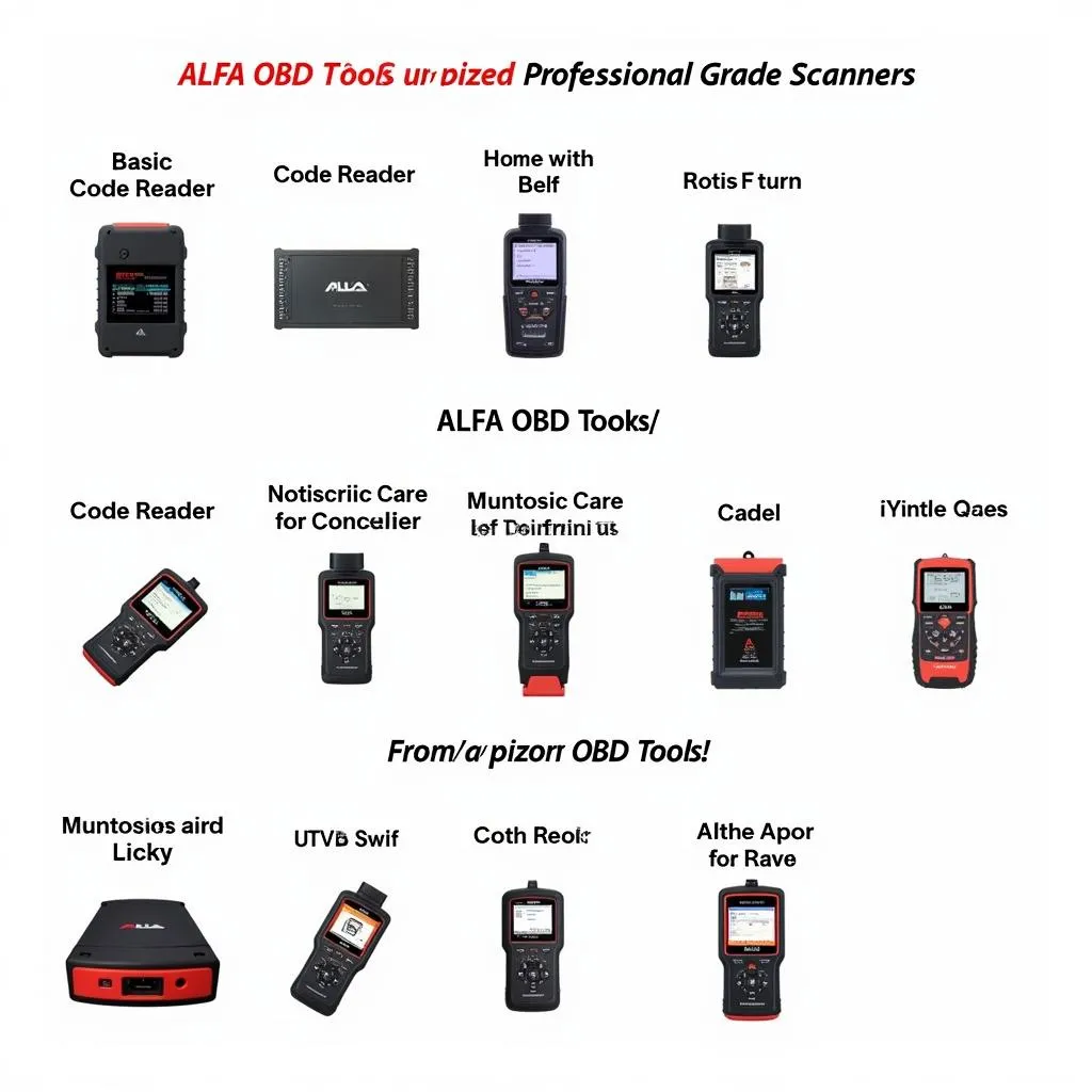 Variety of Alfa OBD Tools