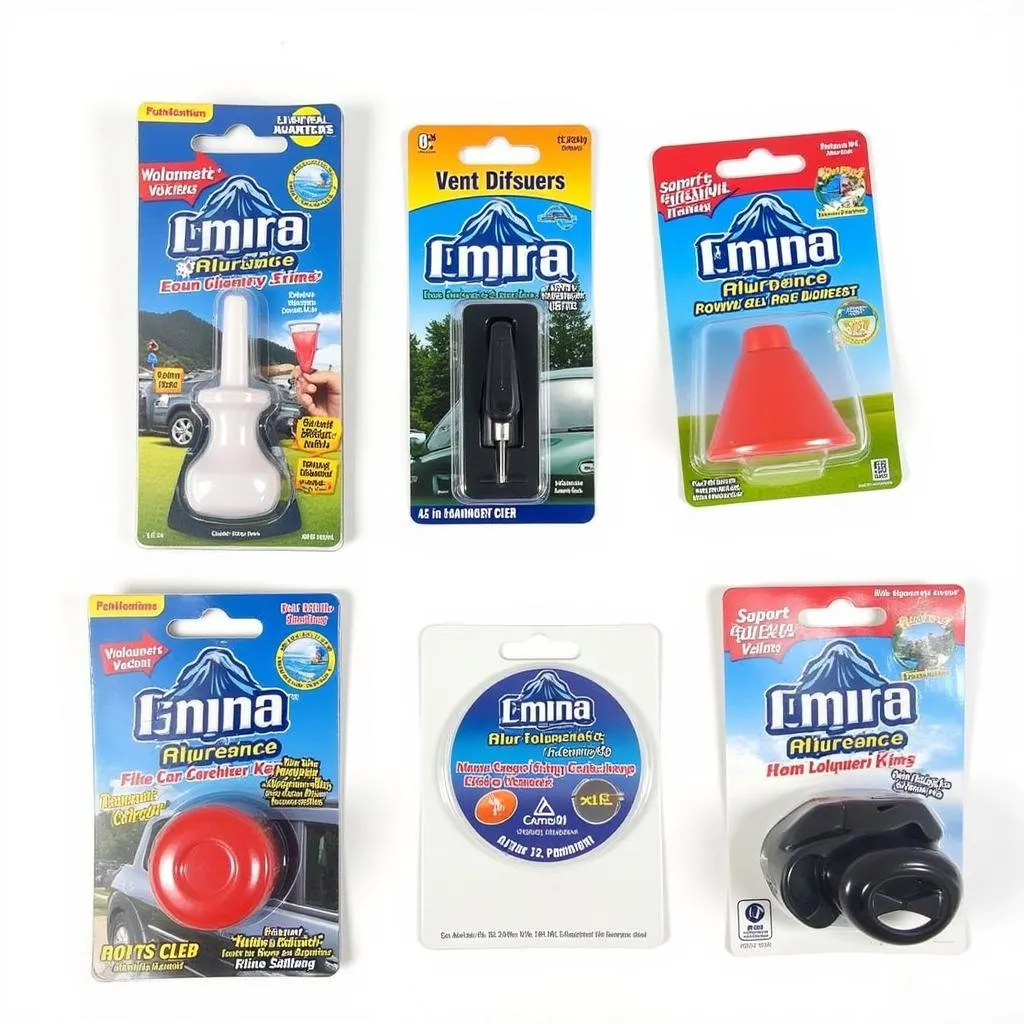 Various Capri Blue Volcano car air fresheners