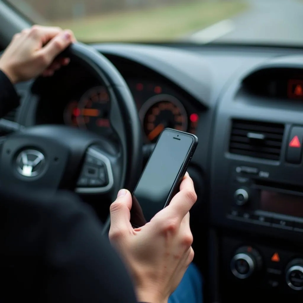 Distracted Driving with a Mobile Phone