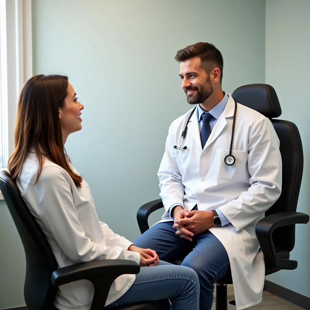 Doctor in consultation with patient