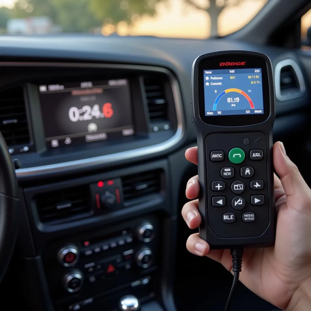 Dodge Charger OBD Scanner Connected