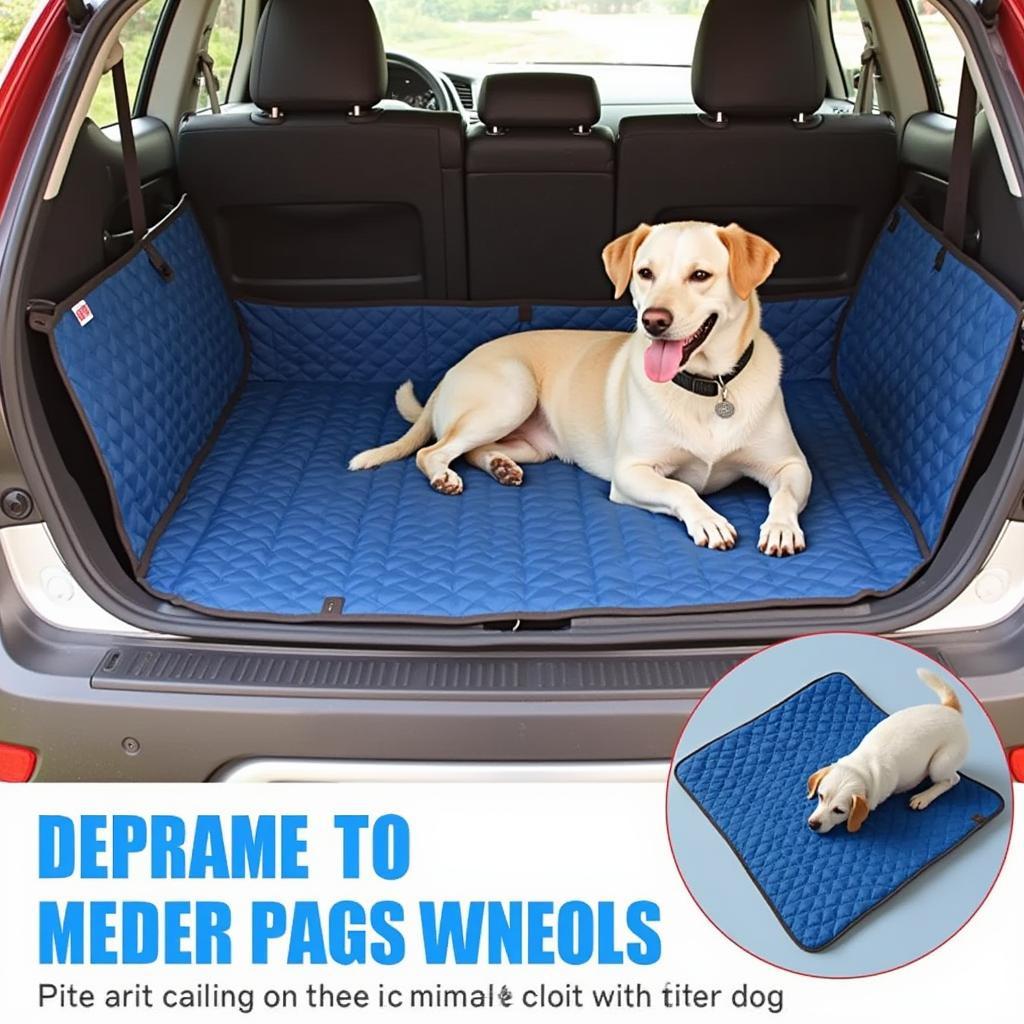 Cooling mat for dogs in a car