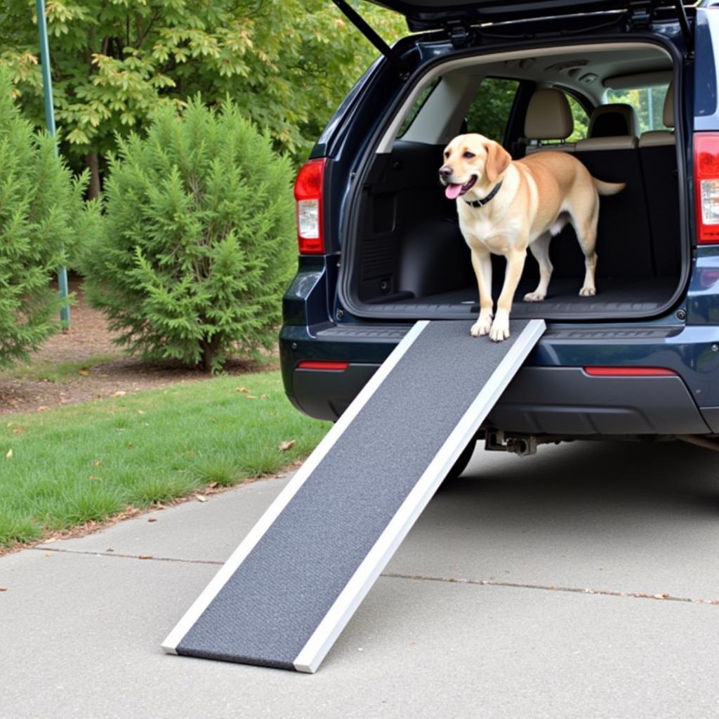 Dog ramp for car side door