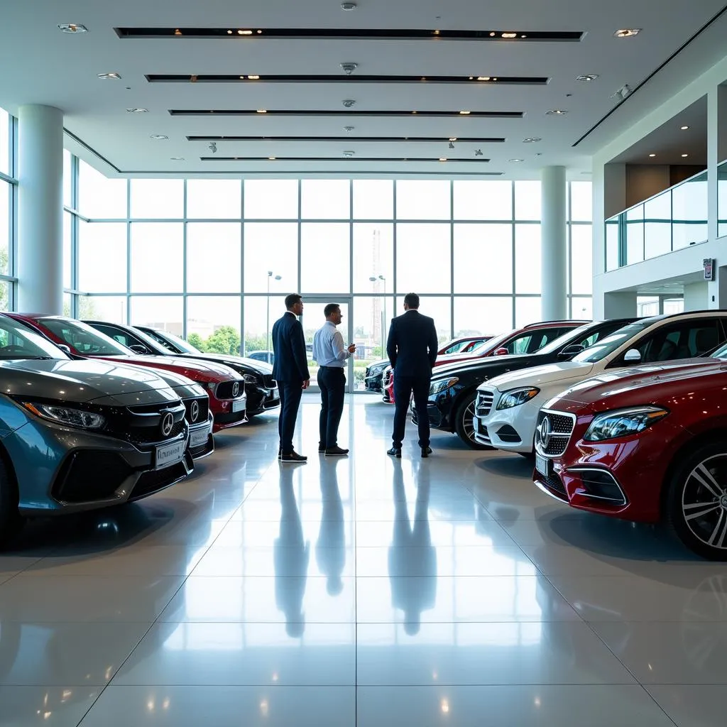 Dubai car dealership showroom