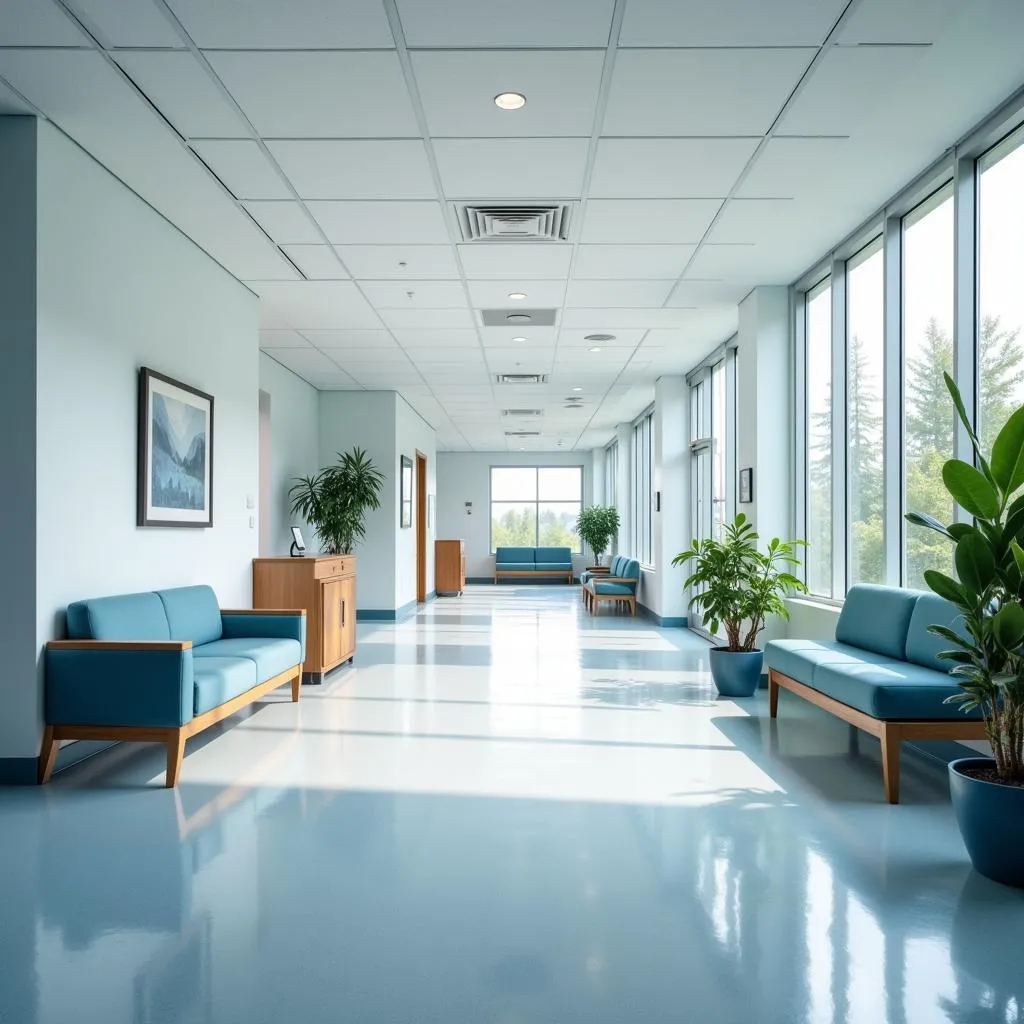 Spacious and comfortable emergency room waiting area