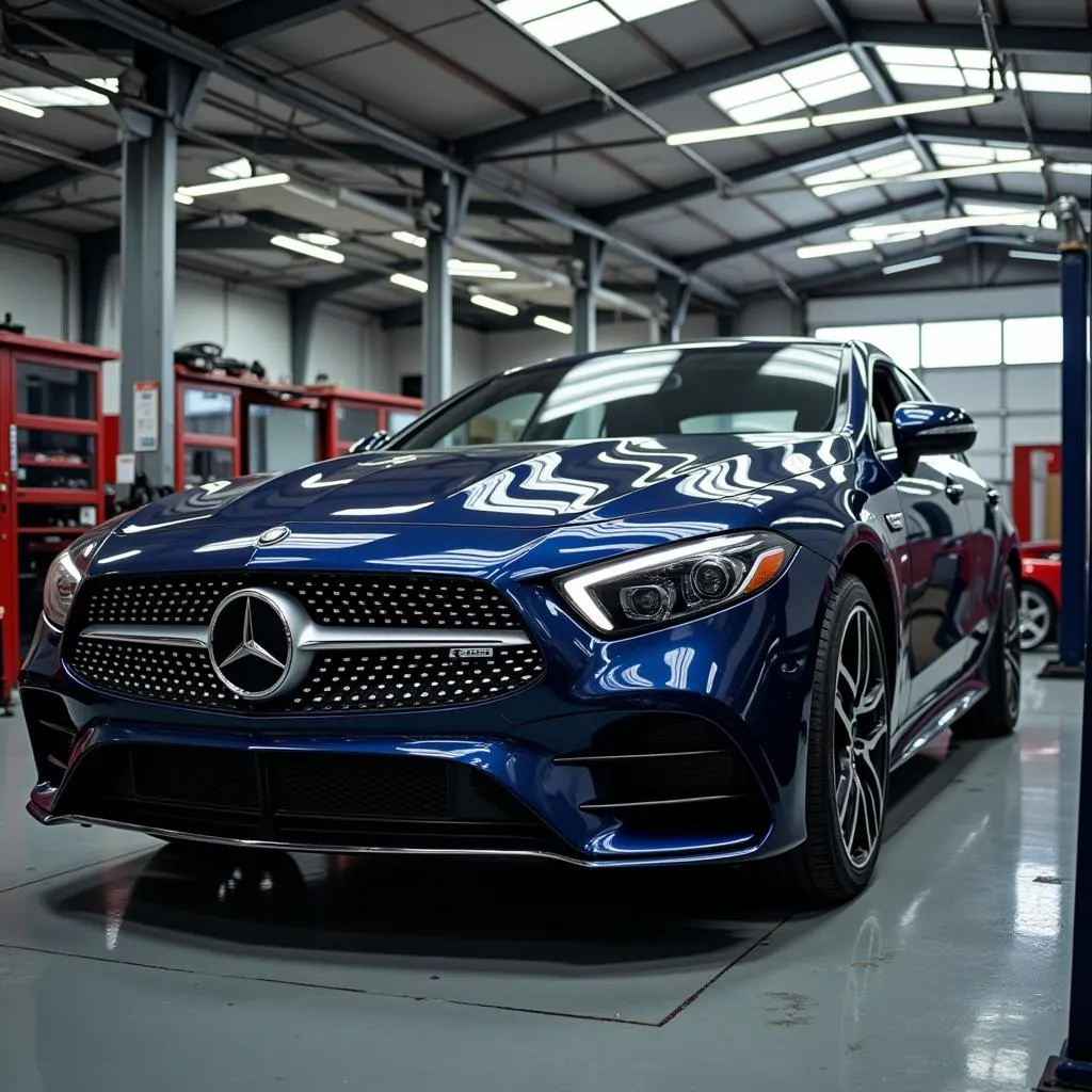 European Car at Repair Shop