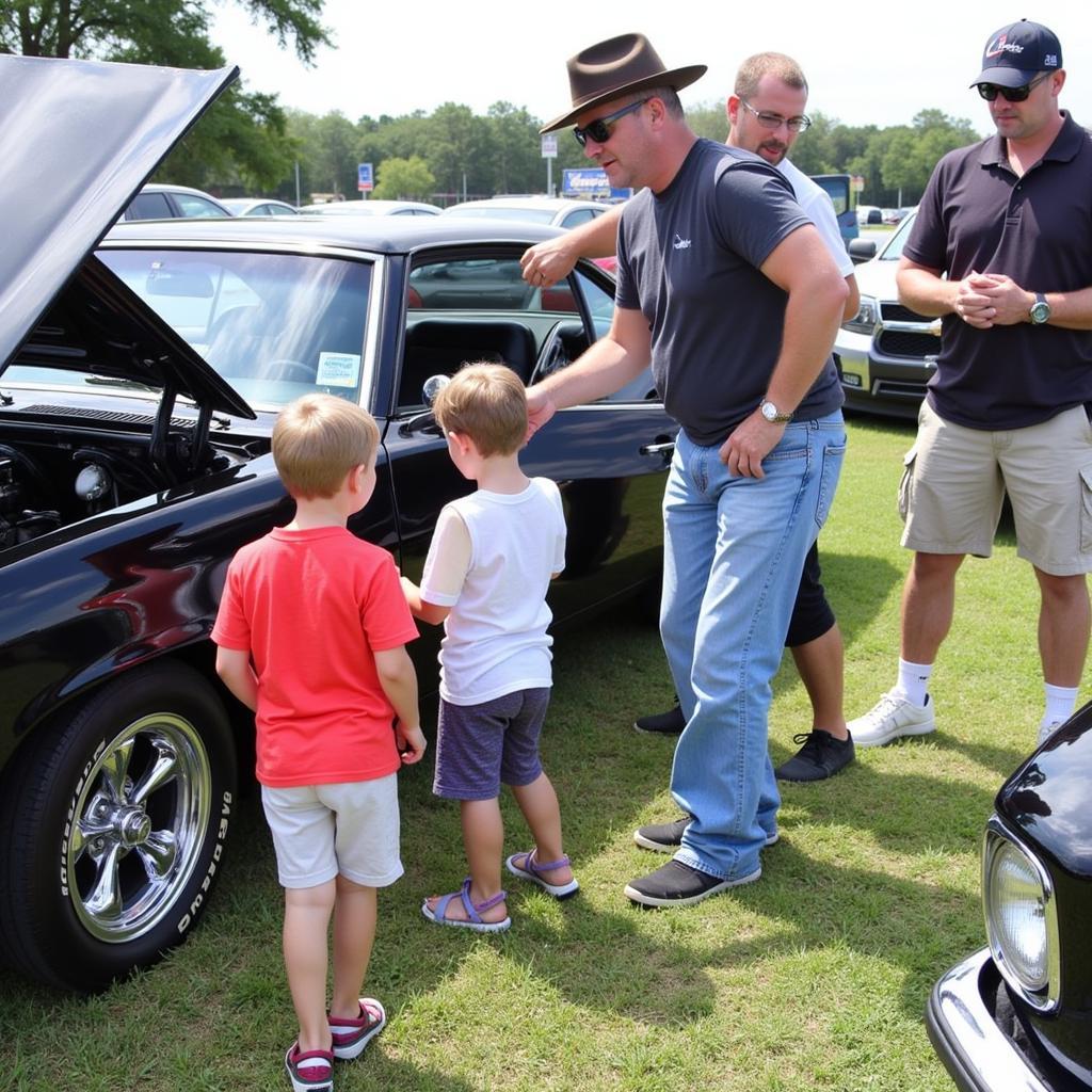 Family Enjoying the New Smyrna Car Show