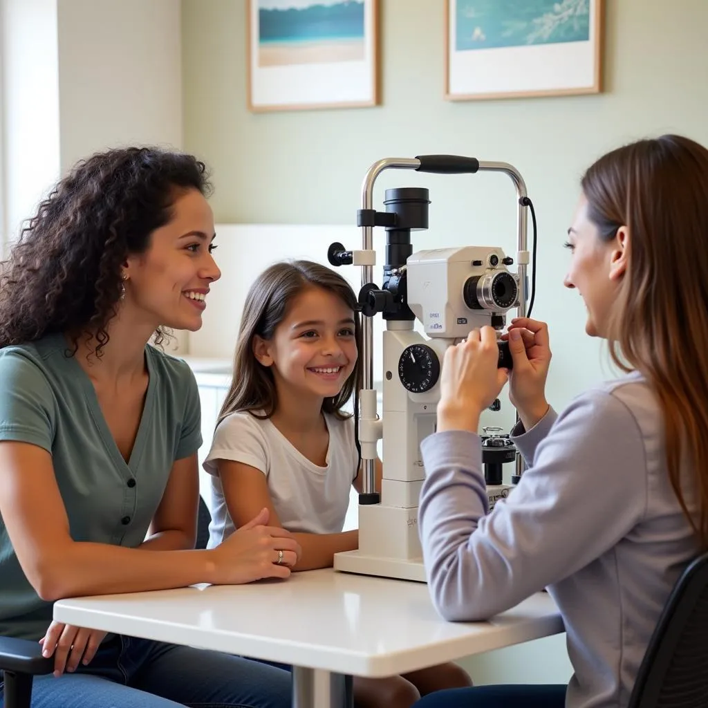 Family Getting Eye Exams at Desoto Eye Care Clinic