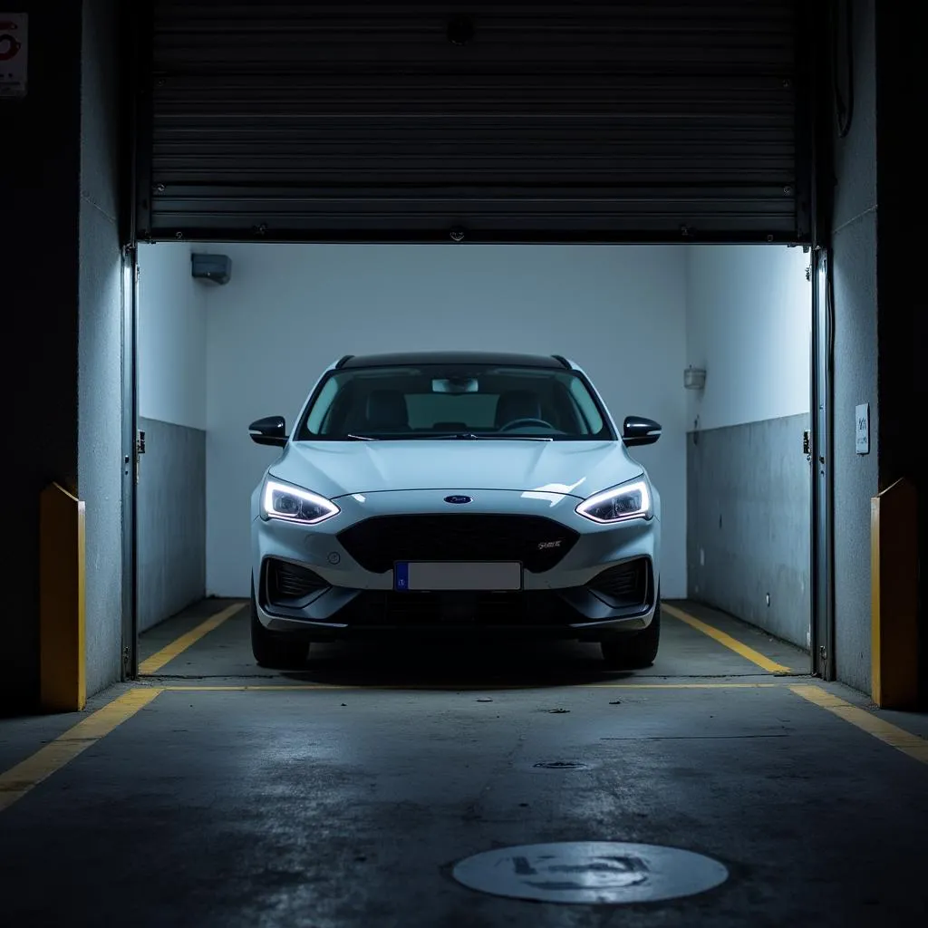 Ford Focus Parked in Secure Garage