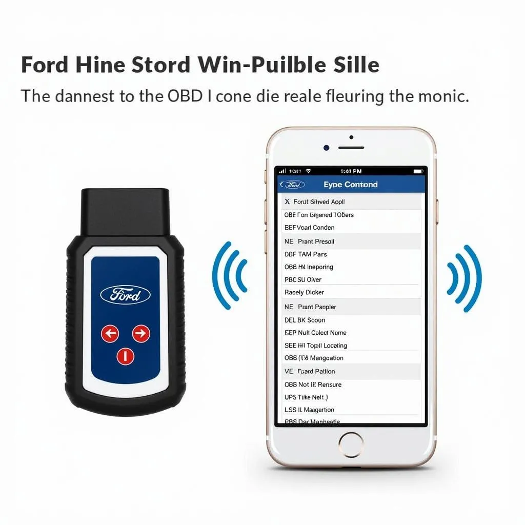 Ford OBD II code reader app on a smartphone