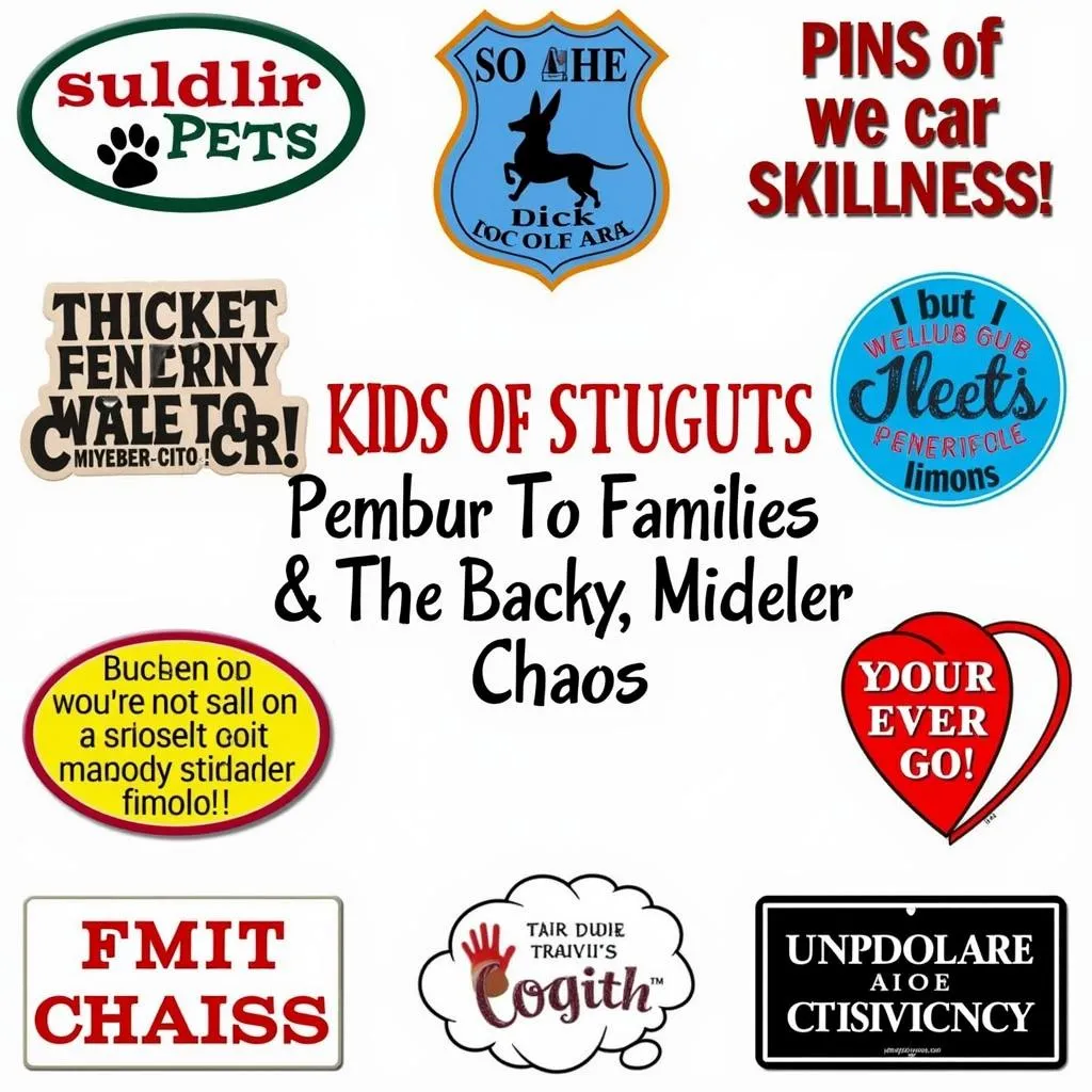 Funny Car Stickers for Families