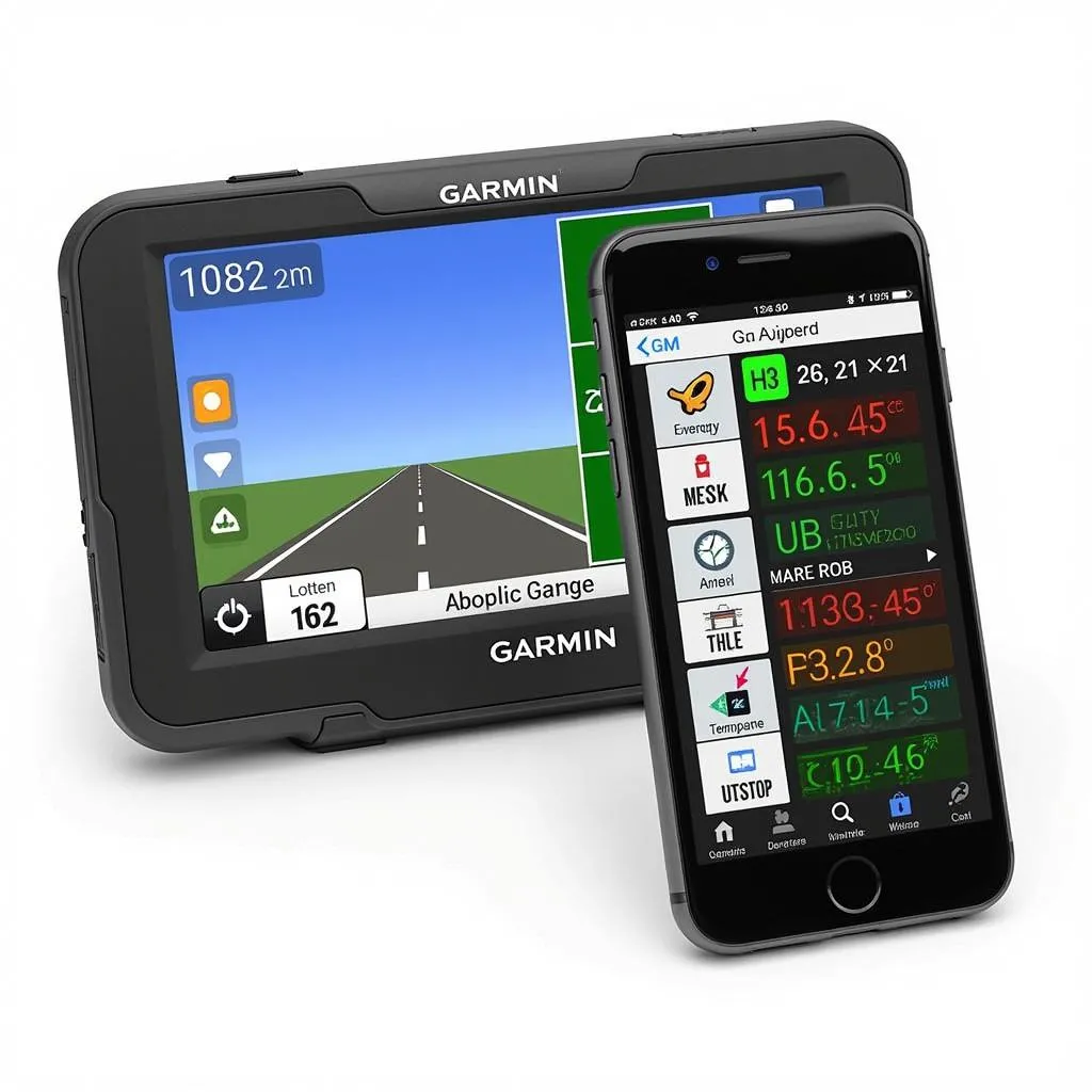 Garmin Device Displaying Real-Time Car Data