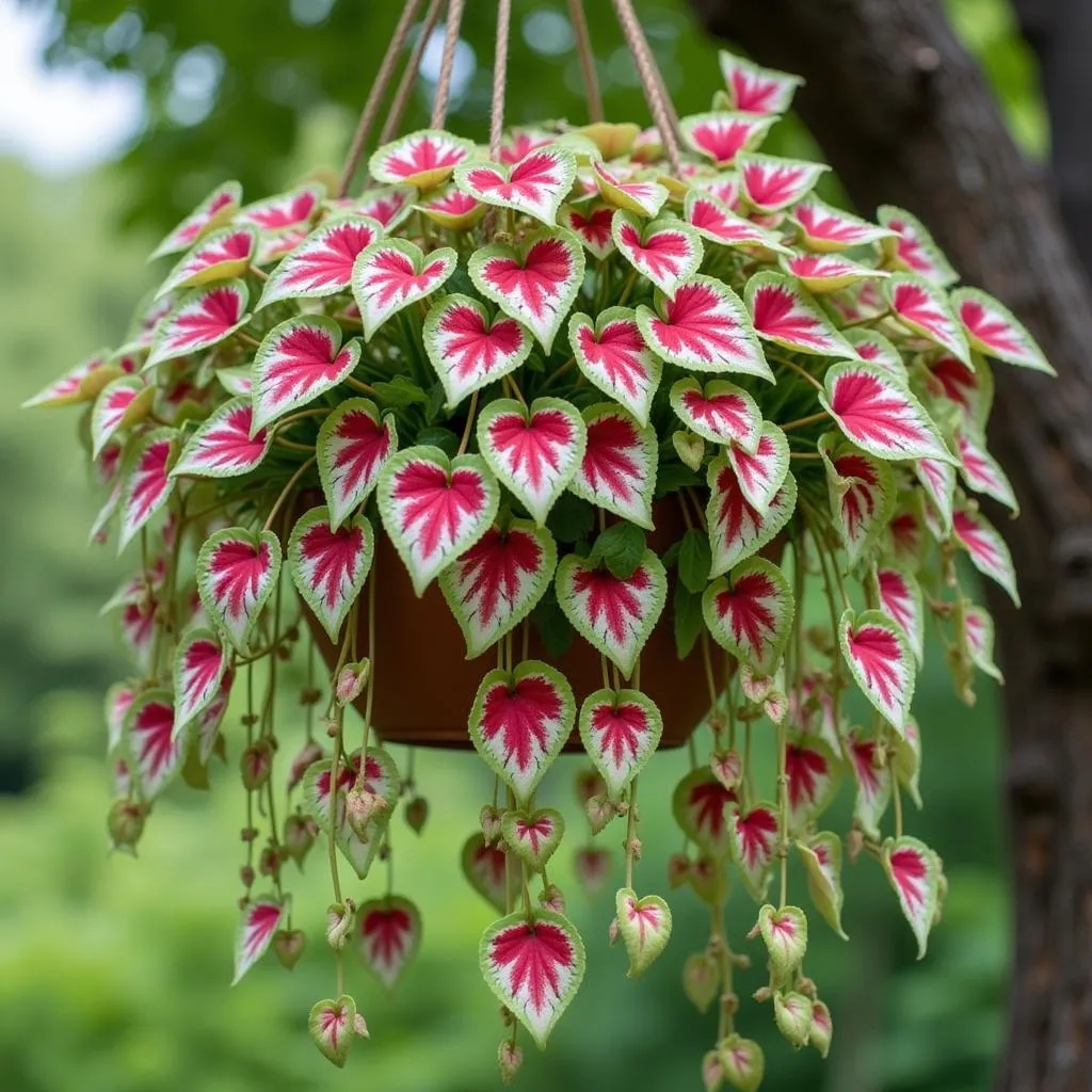 Hoya Krimson Princess in a hanging basket