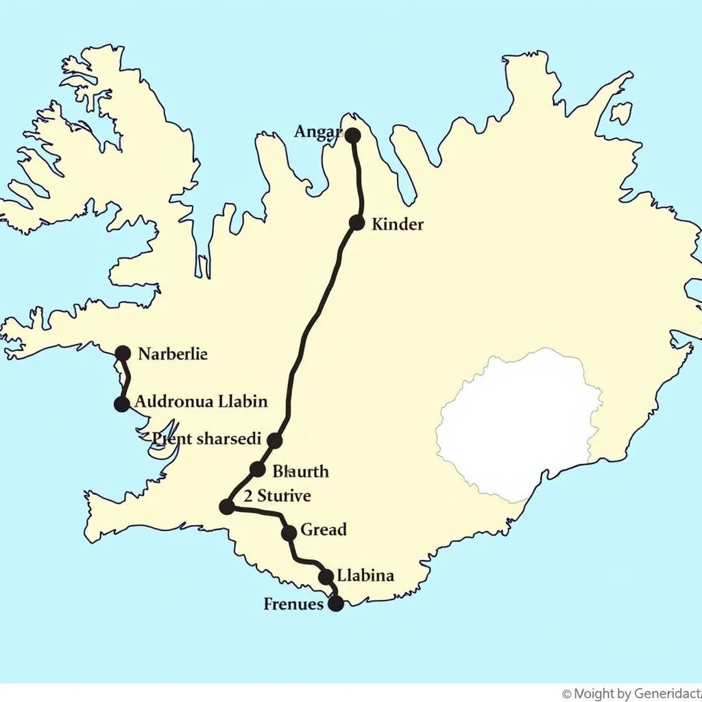 Map of Iceland's Ring Road