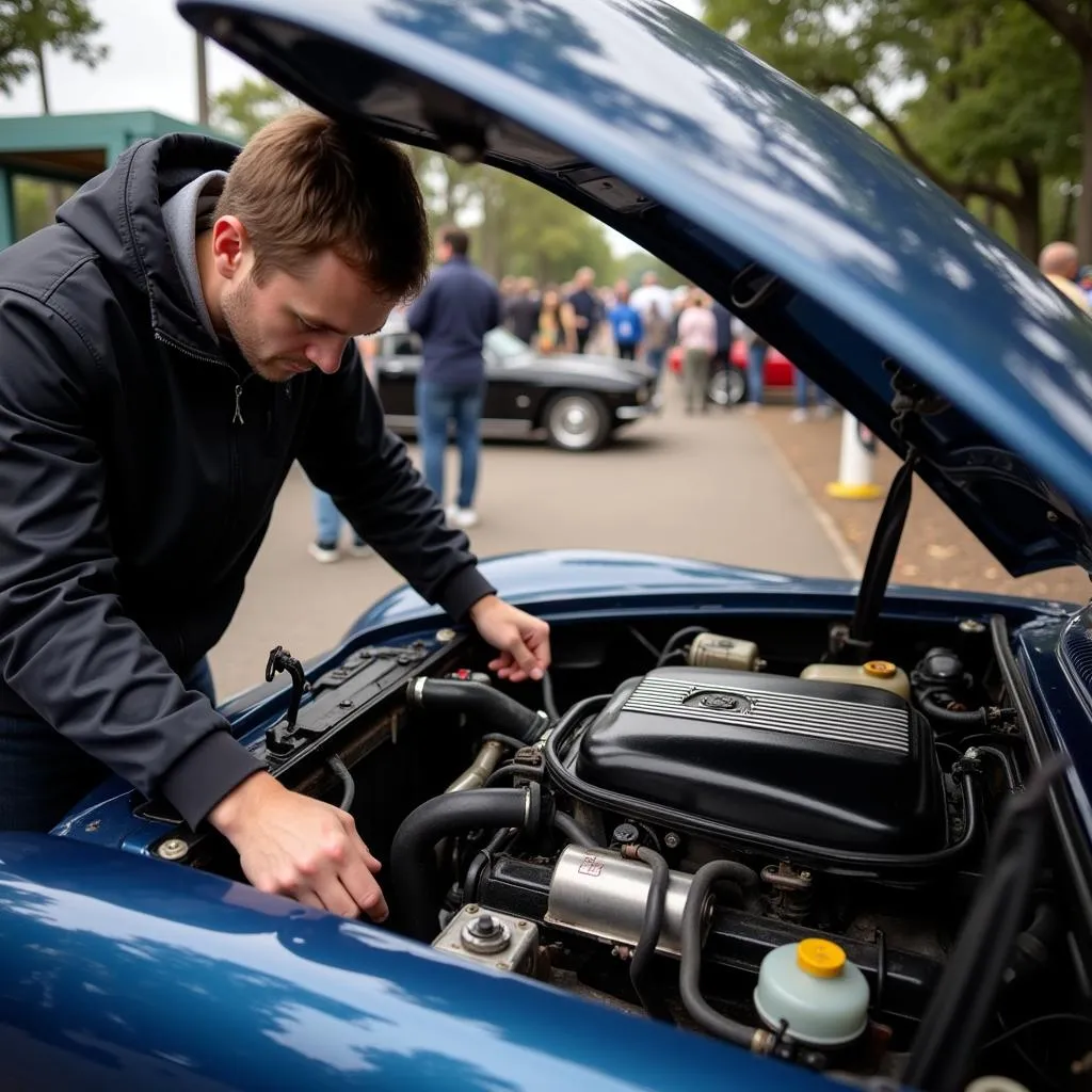 Inspecting a Car at an Elgin Auction