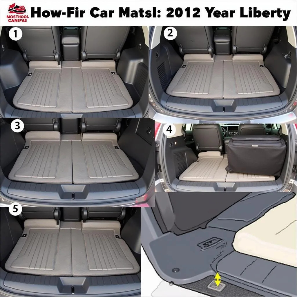 Step-by-step guide on installing car mats in a 2012 Jeep Liberty