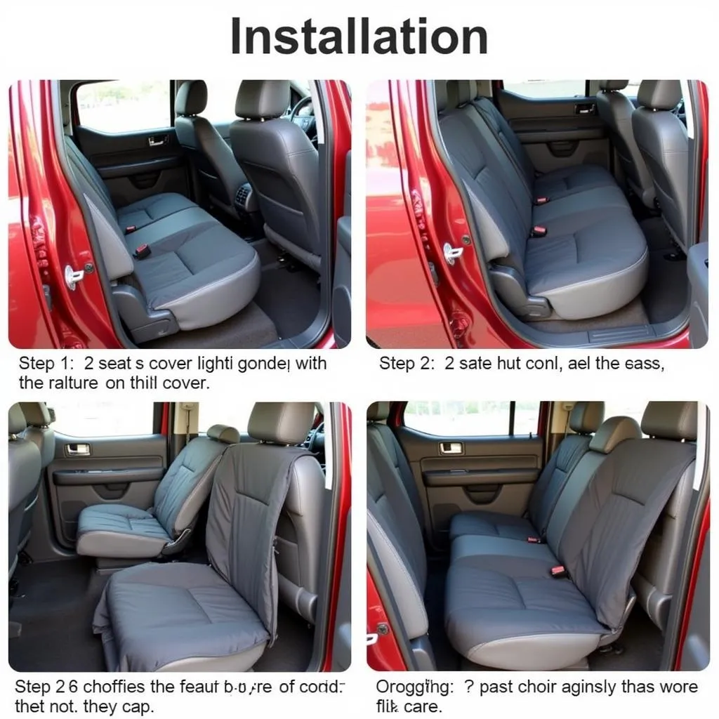 Step-by-step guide on how to install car seat covers in a Nissan Frontier.