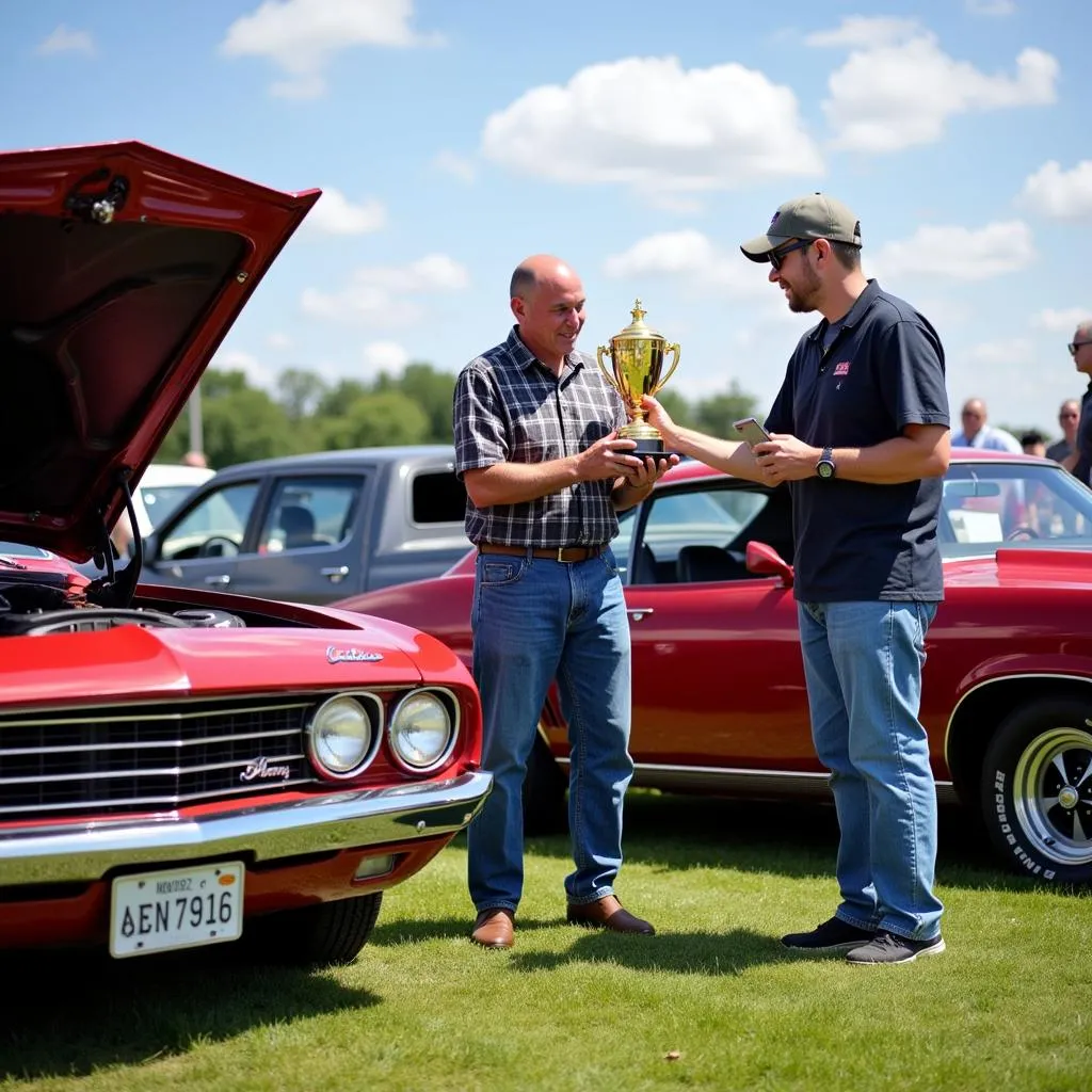 Award Ceremony at an Iowa Car Show