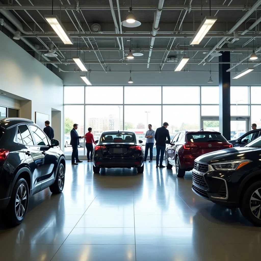 Modern car dealership showroom in Jerseyville, IL