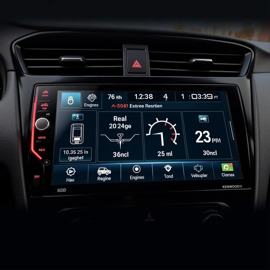 Engine Data on Kenwood Stereo Display