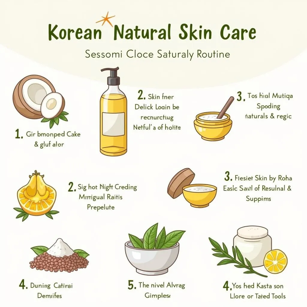 Korean Natural Skin Care Routine Steps Visualized