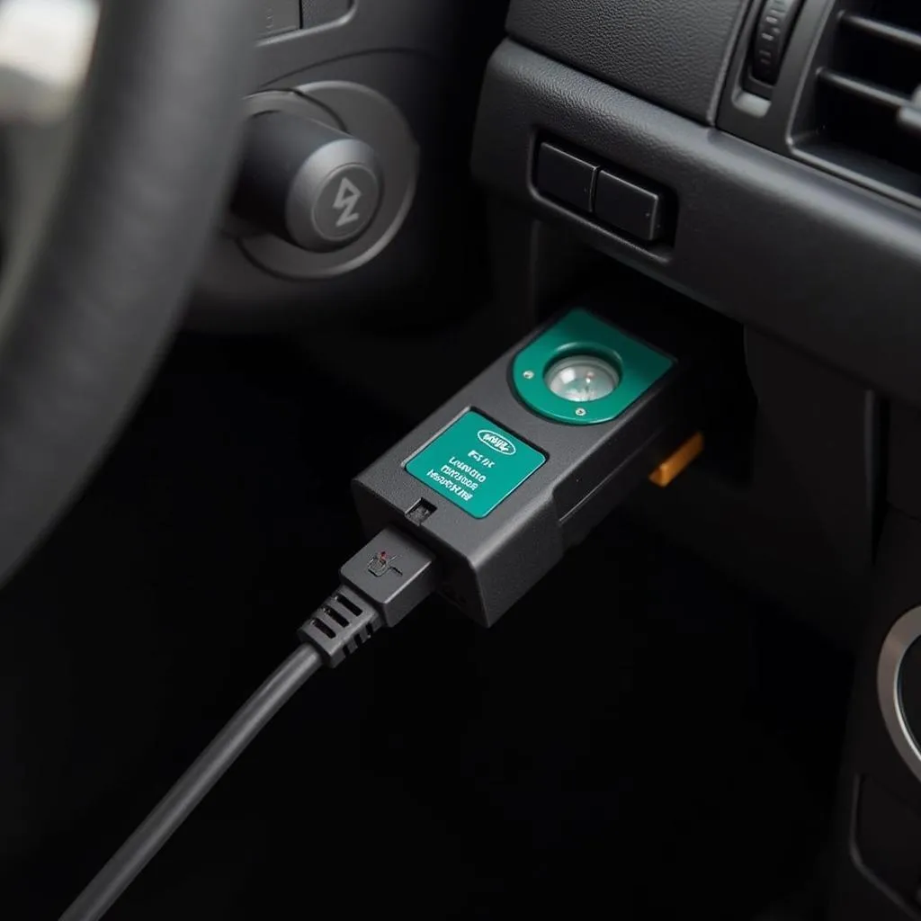 Land Rover OBD Adapter Connected to Port