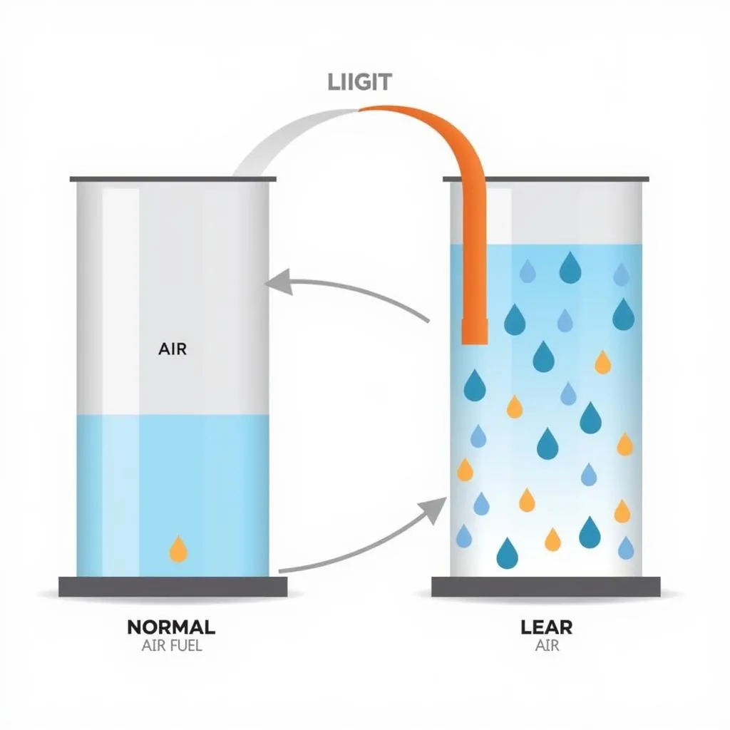 Lean Air-Fuel Mixture Diagram