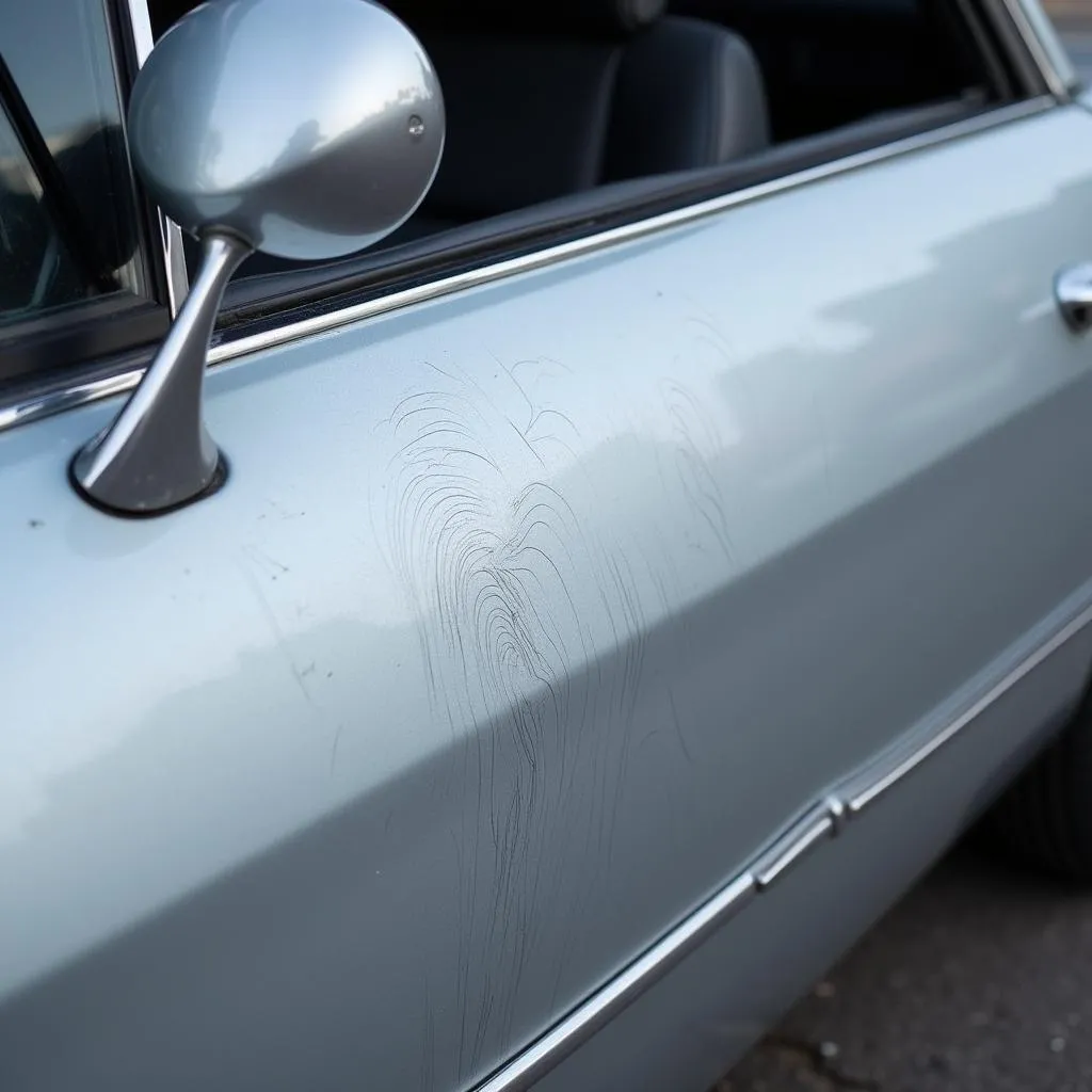 Light Scratches on Car Door Panel